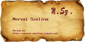 Morvai Szelina névjegykártya